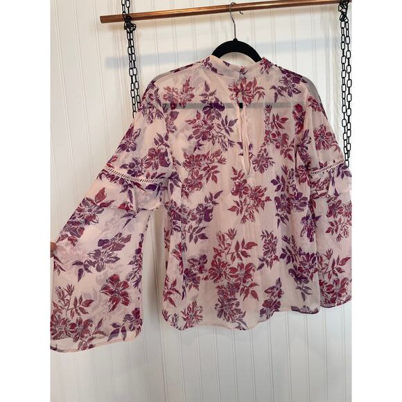 Express Pink Floral Bell Sleeve BLouse & Animal Print Top Womens Bundle Size S - Picture 3 of 9